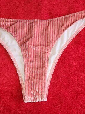 L Women's Pink Bikini Bottom Bathing Suit Swimwear Beach SEXY Swimming